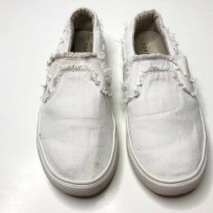 Torrid White Canvas Slip On Sneakers Size 8.5 Wide